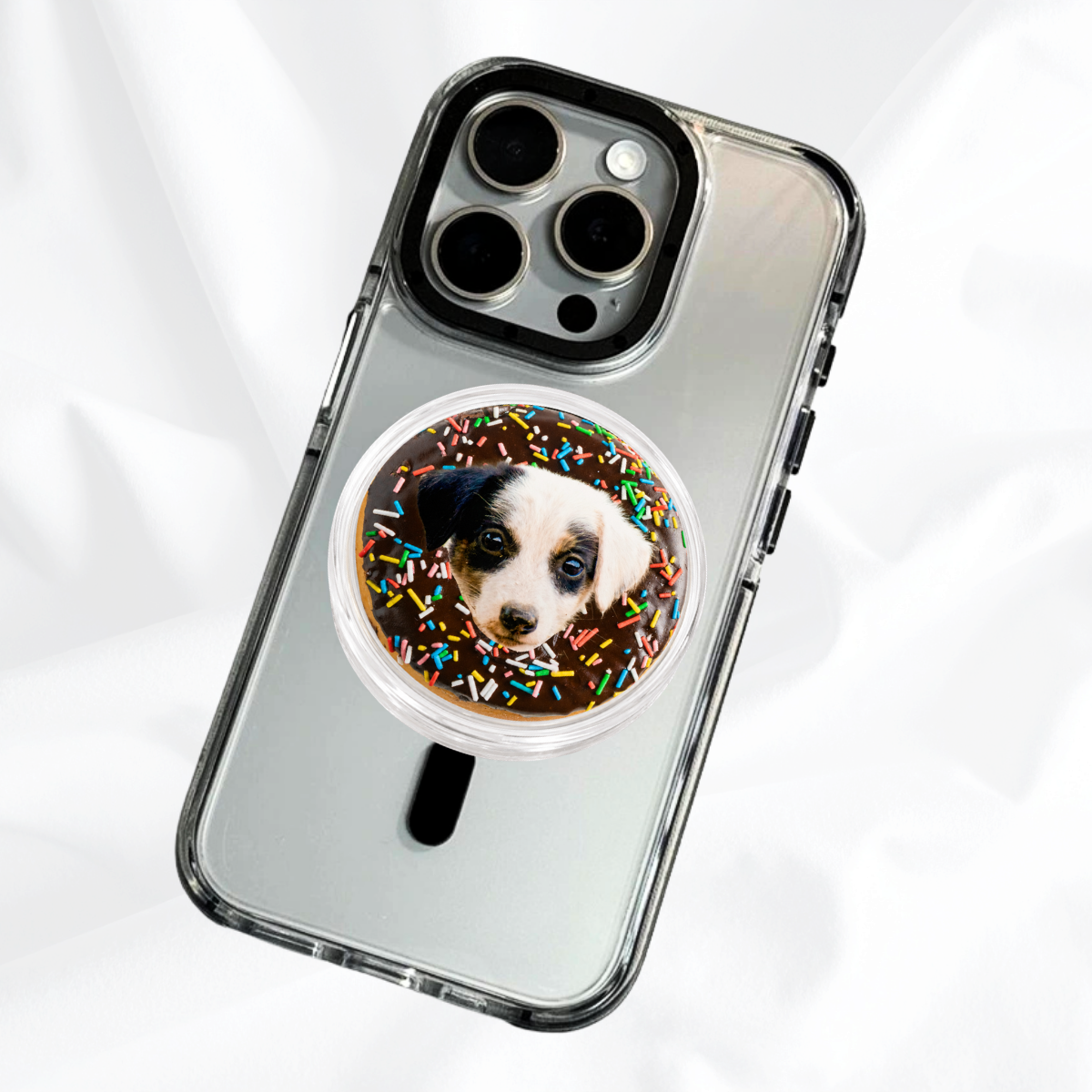 【写真】 ドーナツデザイン ペット写真で作る スマホグリップ｜カスタムスマホアクセサリー