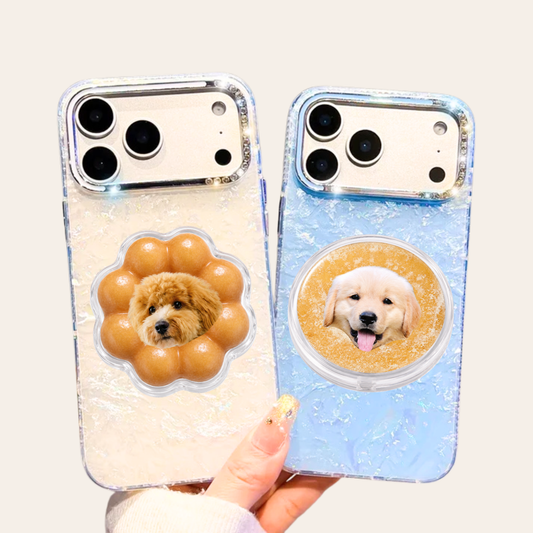 【写真】 ドーナツデザイン ペット写真で作る スマホグリップ｜カスタムスマホアクセサリー