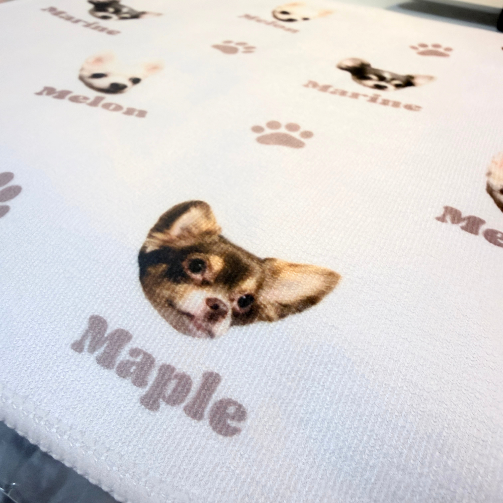 【写真＋名入れ】ハンドタオル｜ウチのコ 全面プリント・オーダーメイド